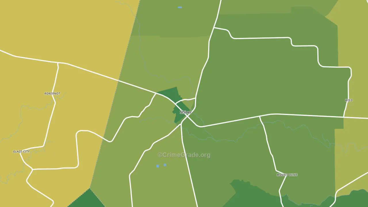 77984, TX Map of Vehicle Theft Rates