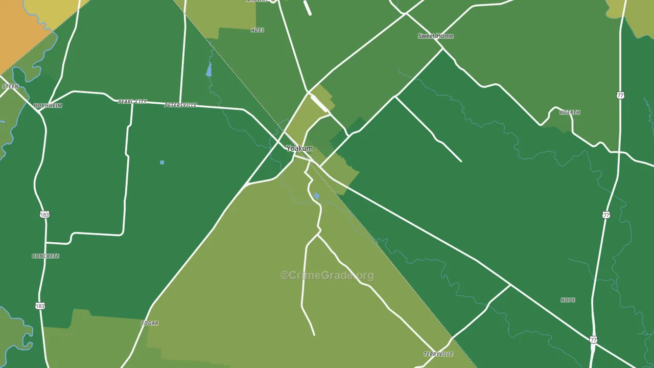 77995, TX Map of Vehicle Theft Rates
