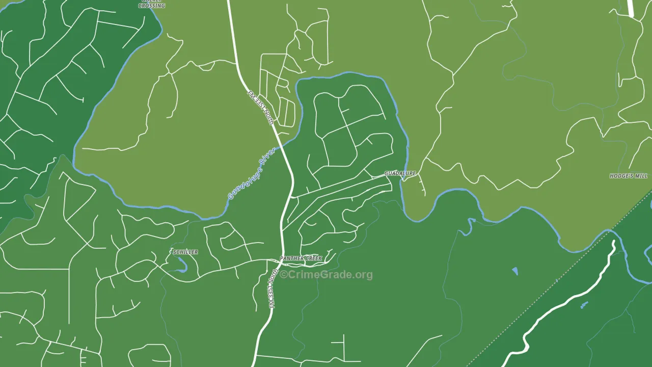78004, TX Map of Vehicle Theft Rates