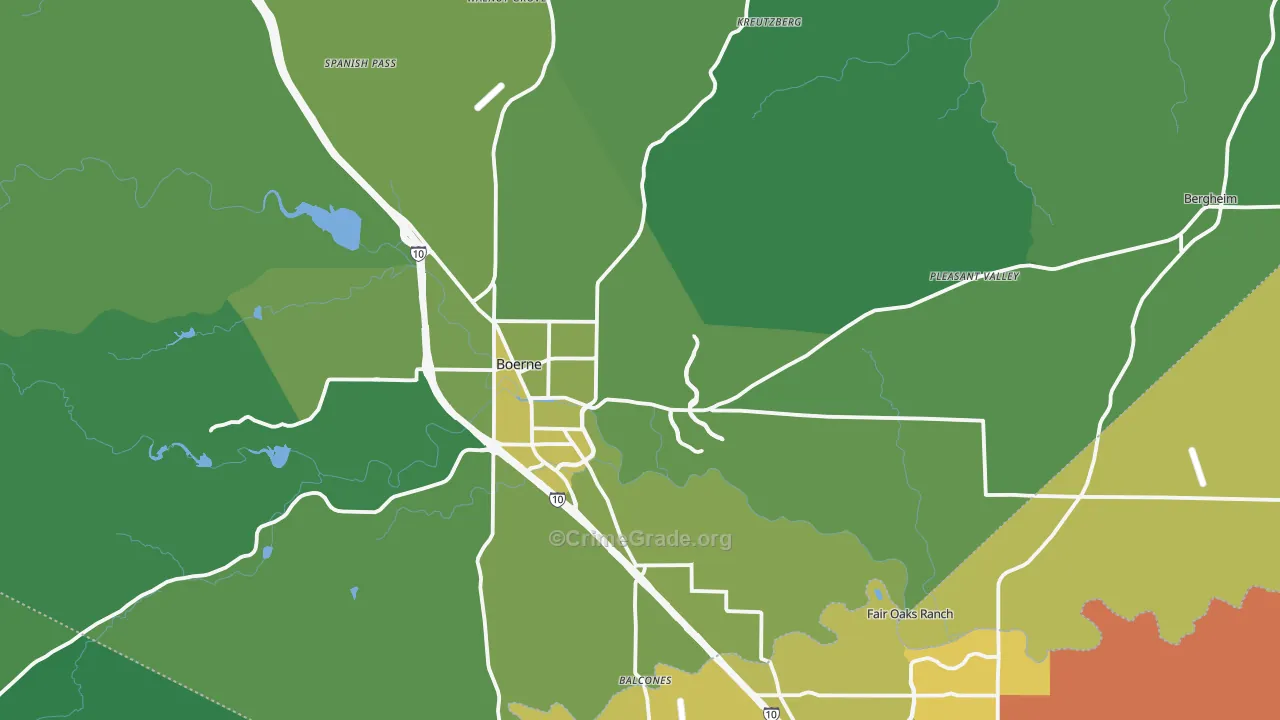 78006, TX Map of Vehicle Theft Rates