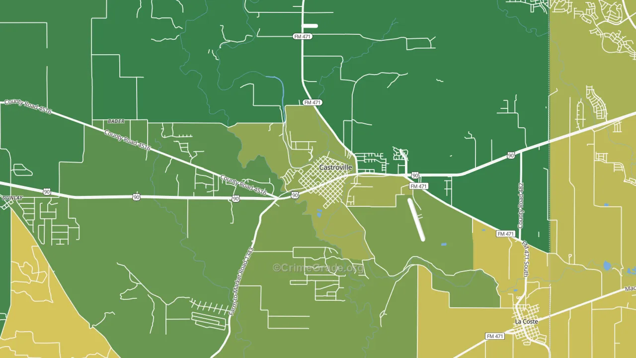 78009, TX Map of Vehicle Theft Rates