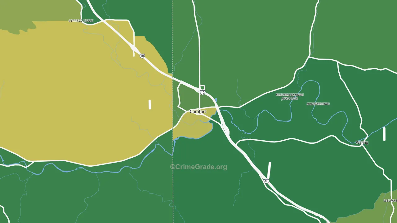 78013, TX Map of Vehicle Theft Rates