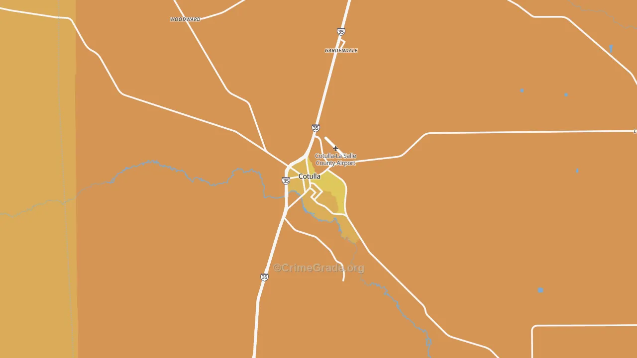 78014, TX Map of Vehicle Theft Rates