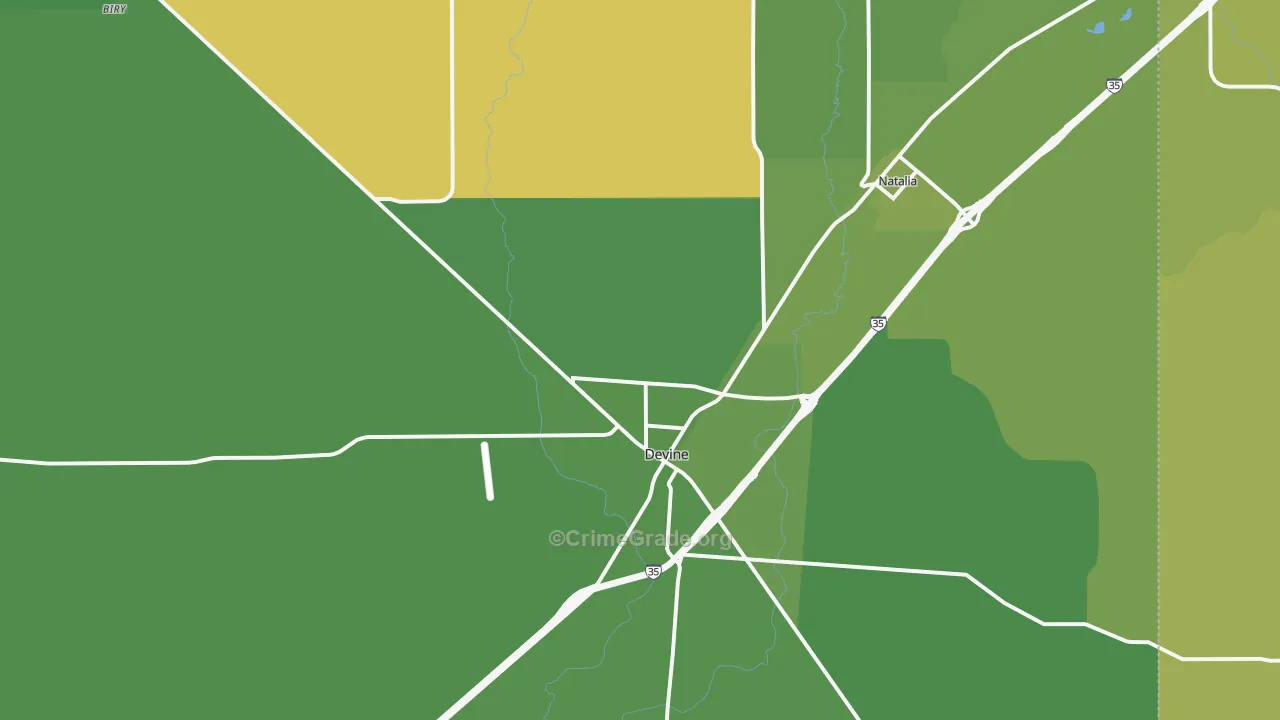 78016, TX Map of Vehicle Theft Rates