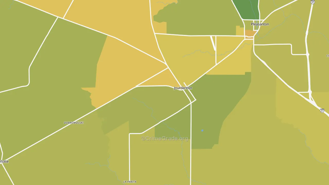78026, TX Map of Vehicle Theft Rates