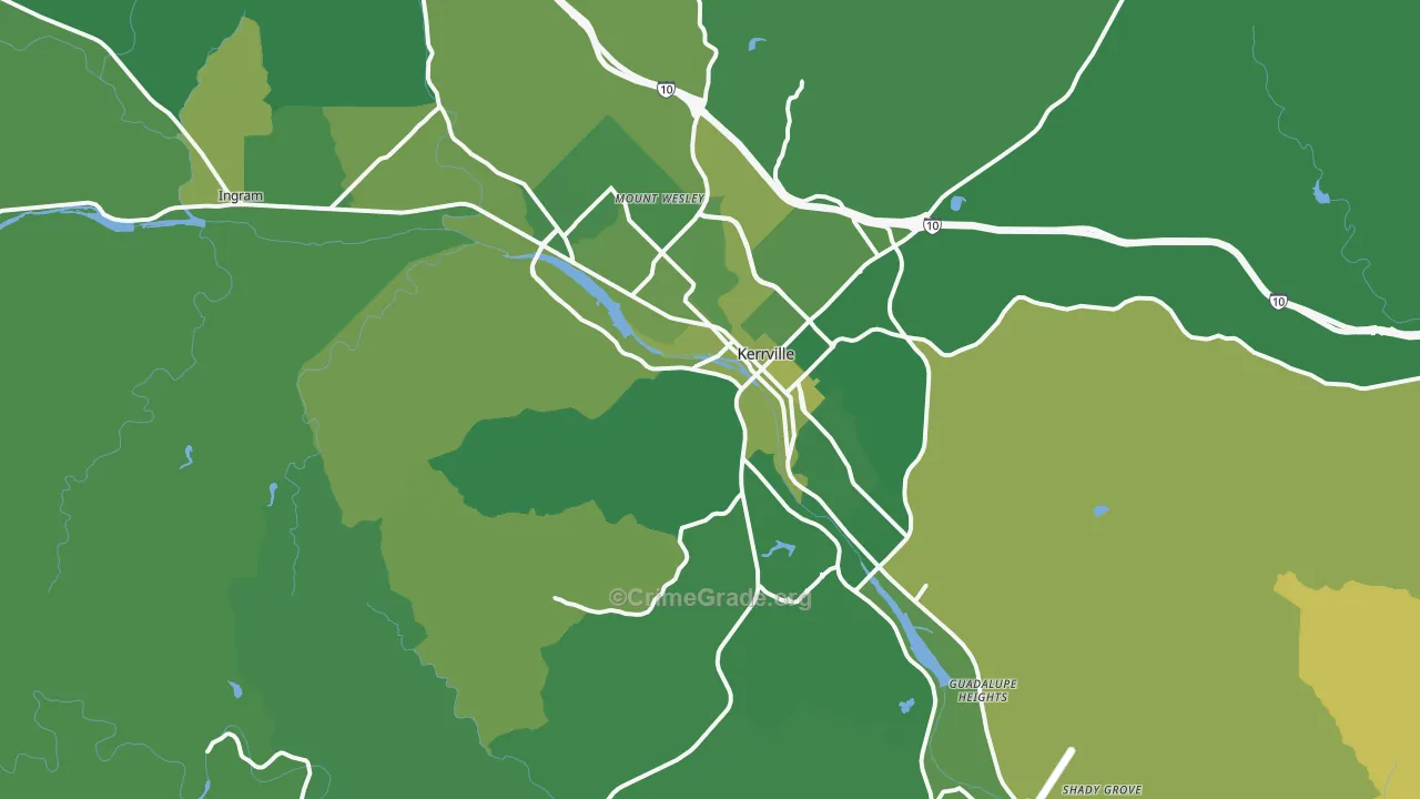 78028, TX Map of Vehicle Theft Rates