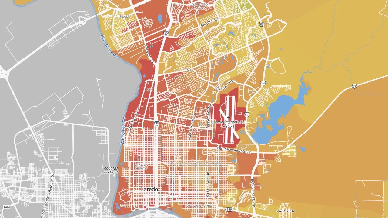 78041, TX Map of Vehicle Theft Rates