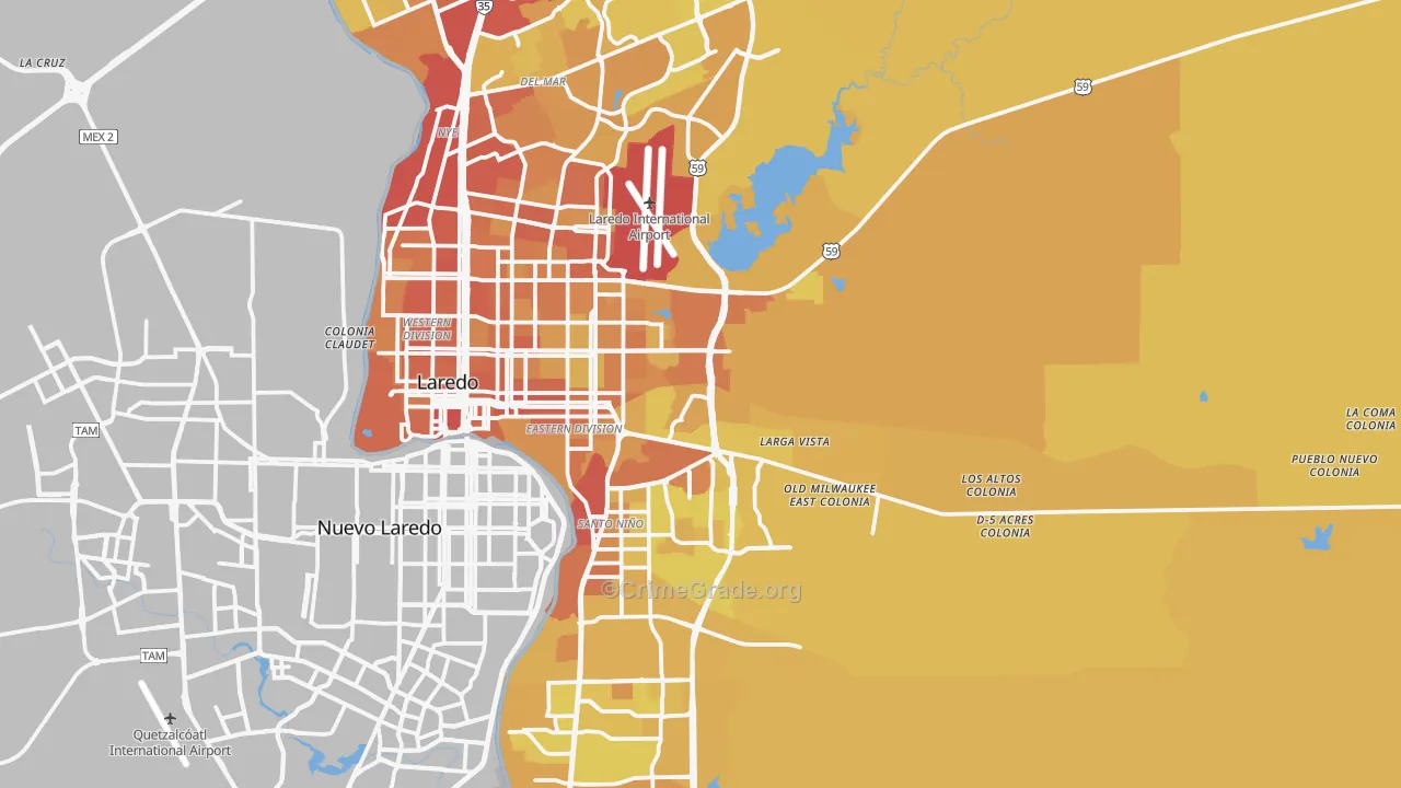 78043, TX Map of Vehicle Theft Rates