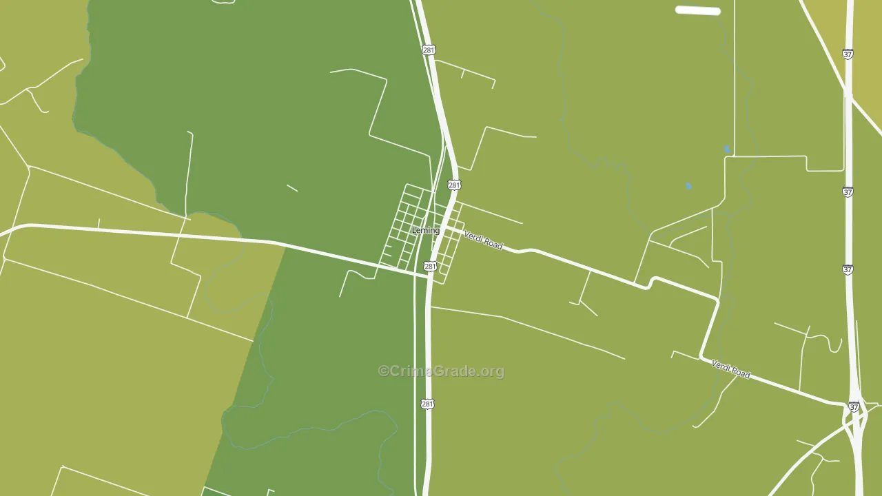 78050, TX Map of Vehicle Theft Rates