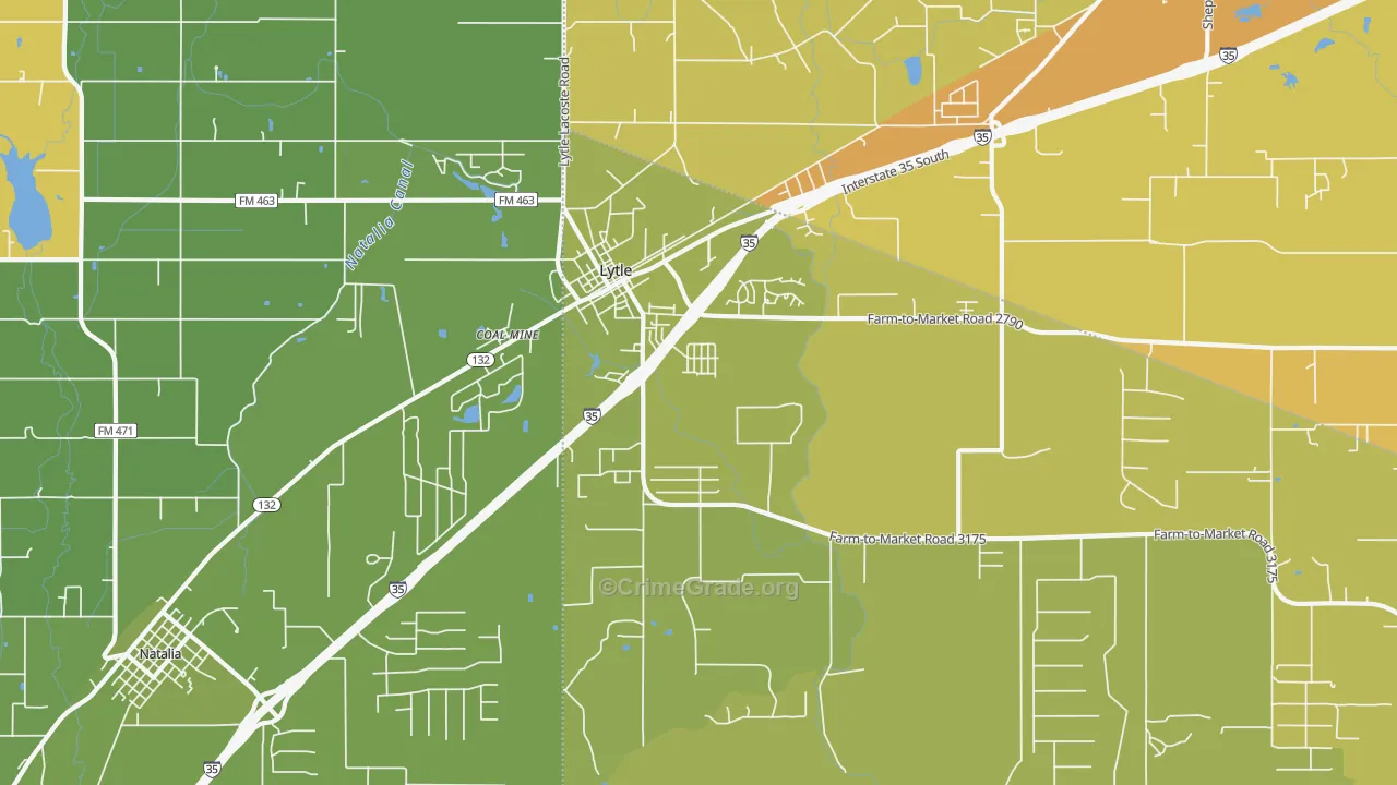 78052, TX Map of Vehicle Theft Rates