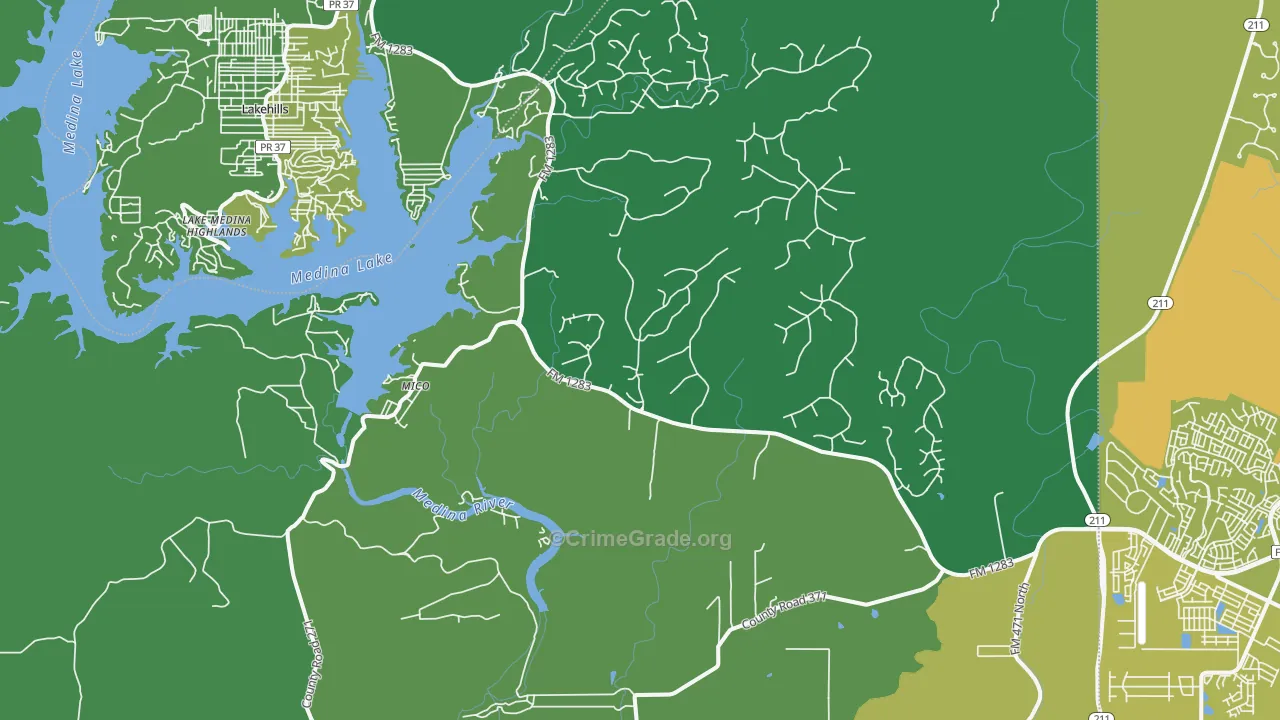 78056, TX Map of Vehicle Theft Rates