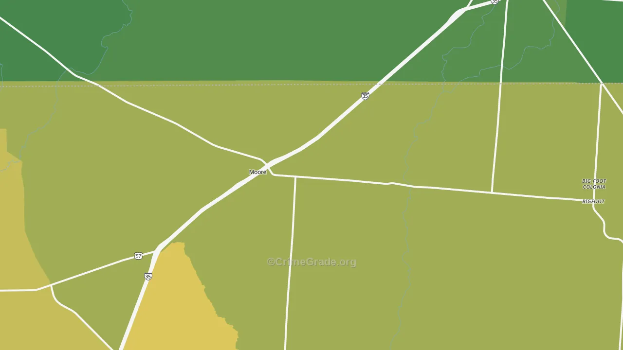 78057, TX Map of Vehicle Theft Rates