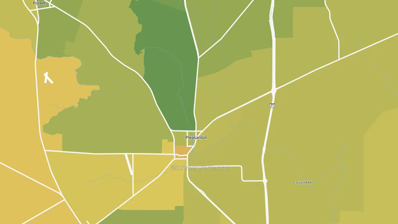78064, TX Map of Vehicle Theft Rates