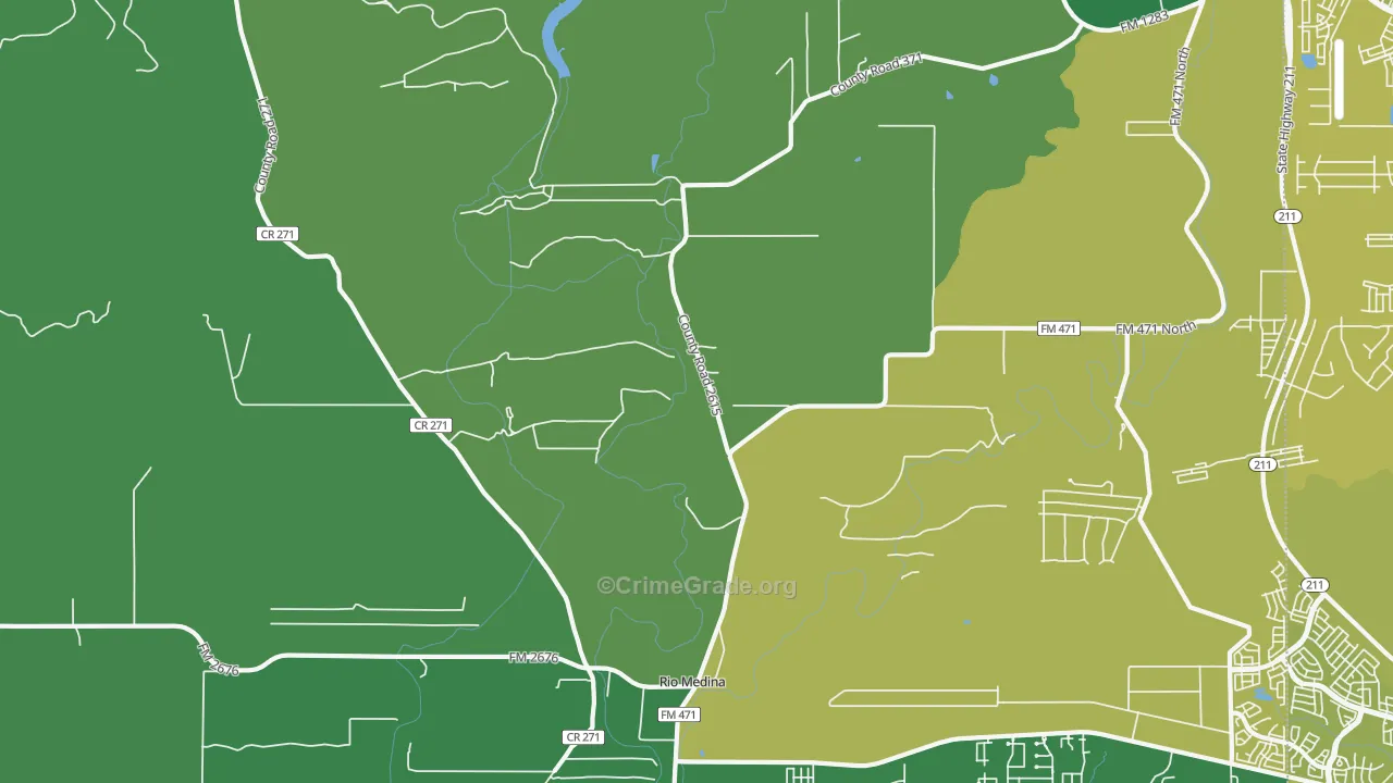 78066, TX Map of Vehicle Theft Rates