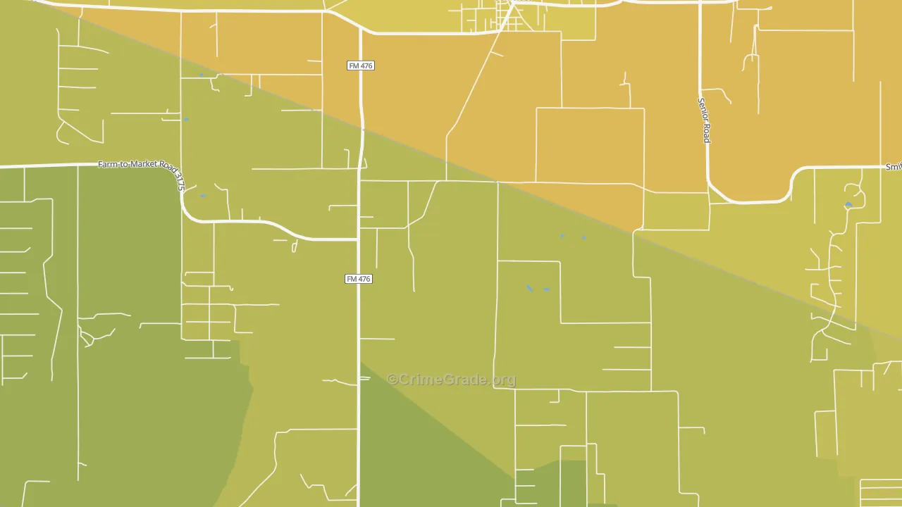 78069, TX Map of Vehicle Theft Rates
