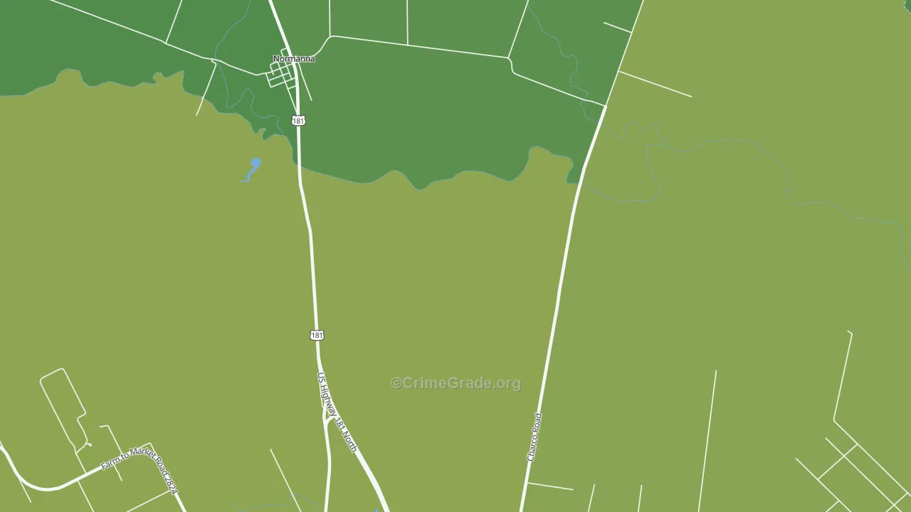 78104, TX Map of Vehicle Theft Rates