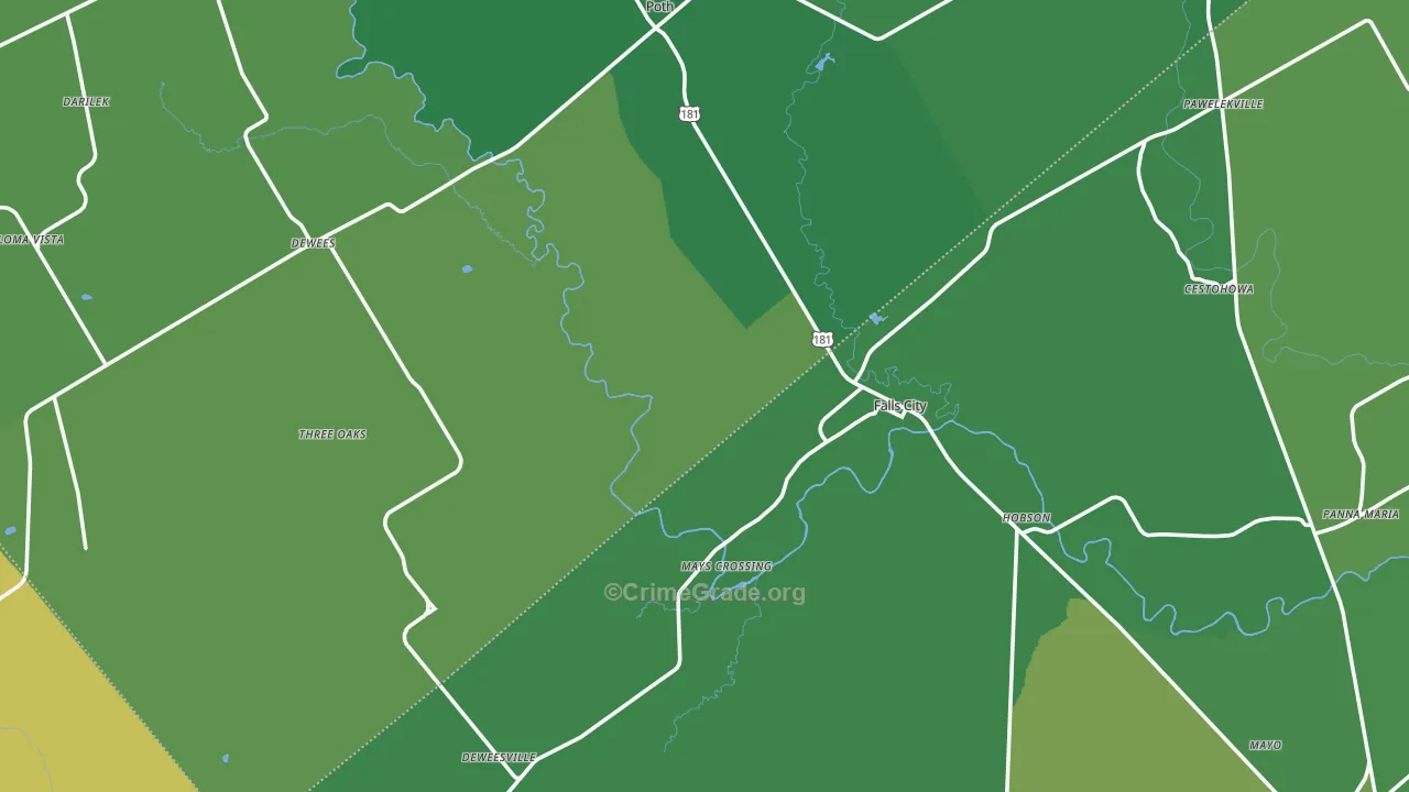 78113, TX Map of Vehicle Theft Rates