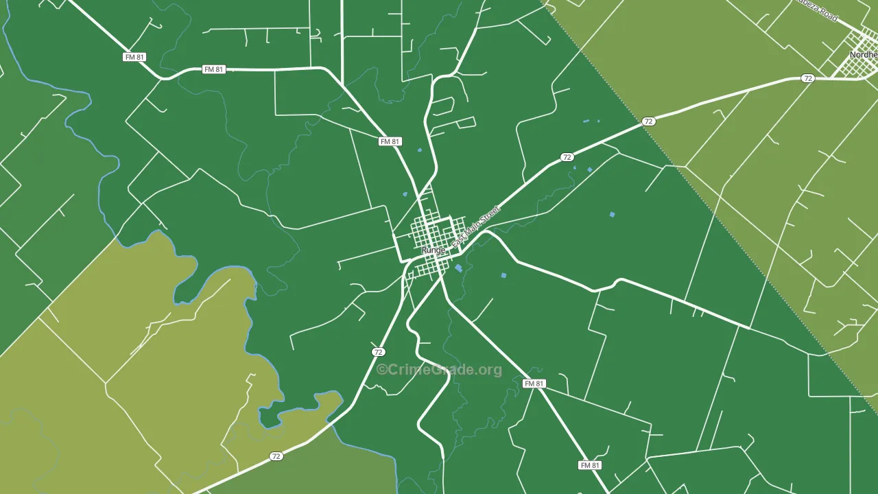 78151, TX Map of Vehicle Theft Rates