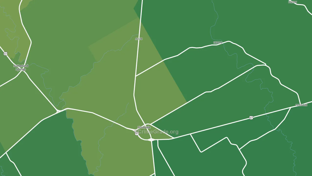 78160, TX Map of Vehicle Theft Rates
