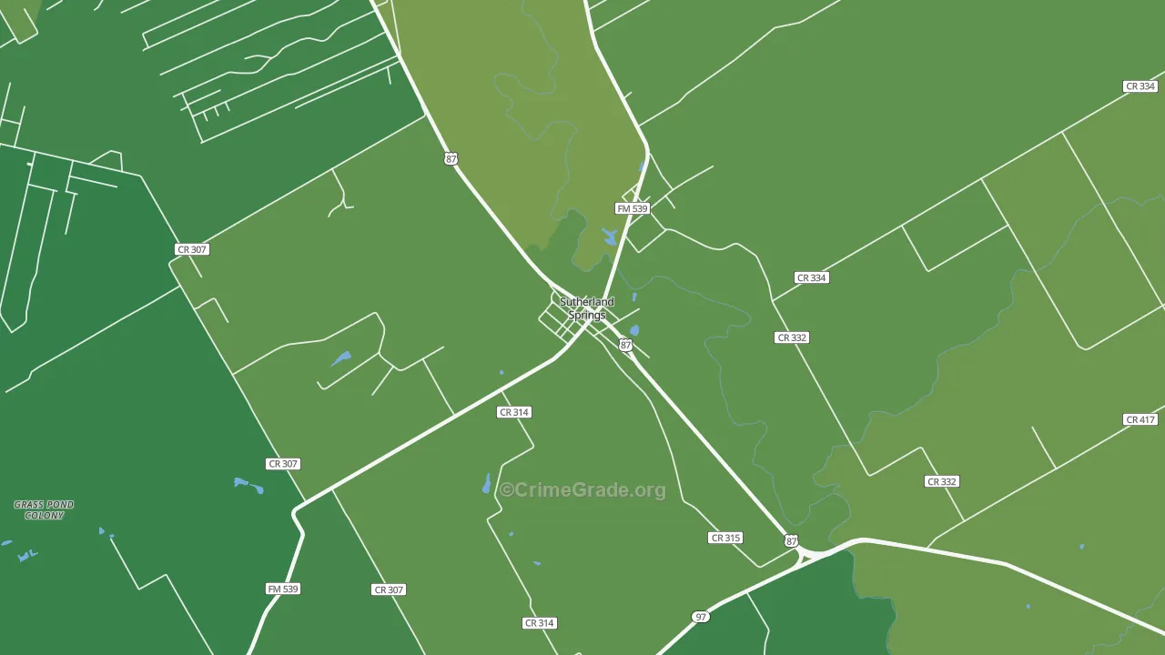 78161, TX Map of Vehicle Theft Rates