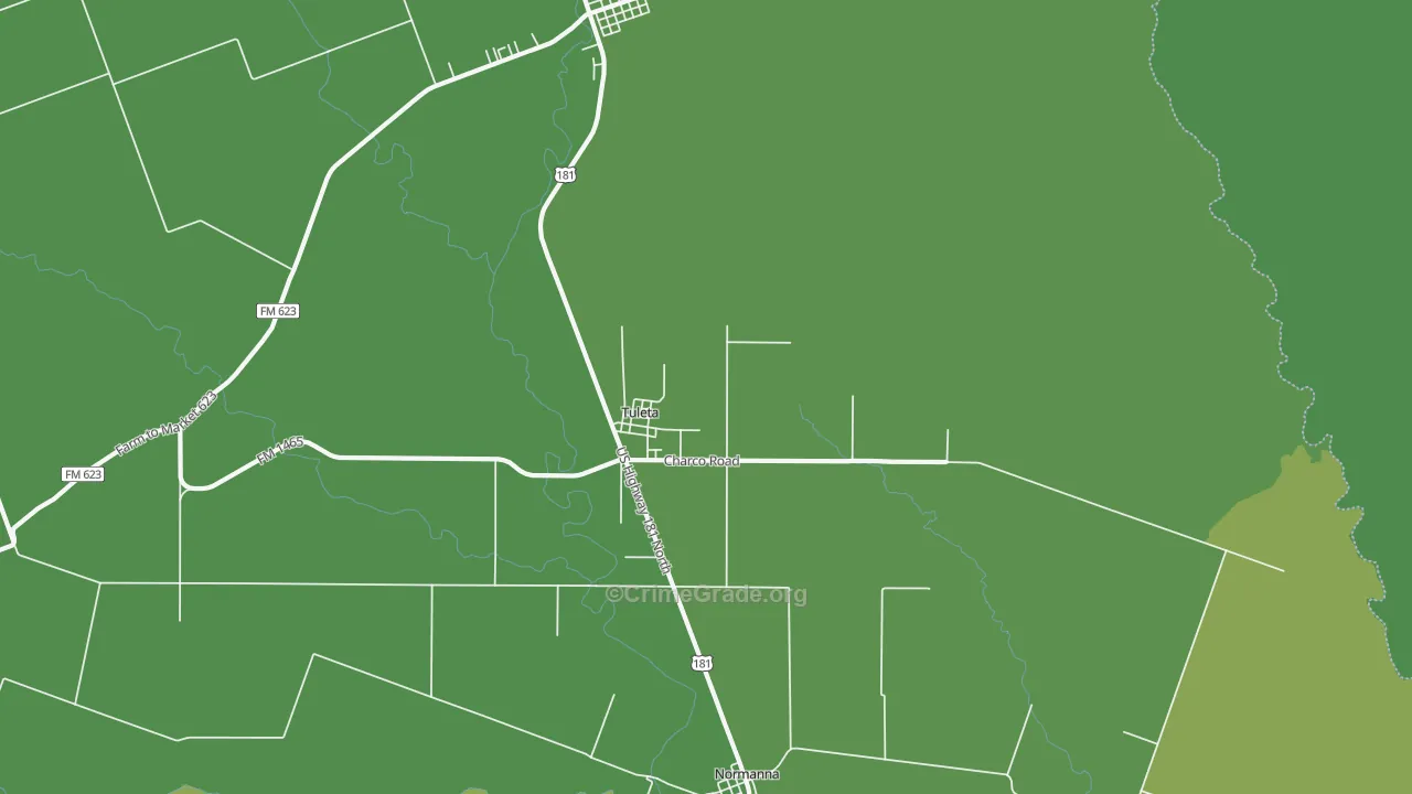 78162, TX Map of Vehicle Theft Rates