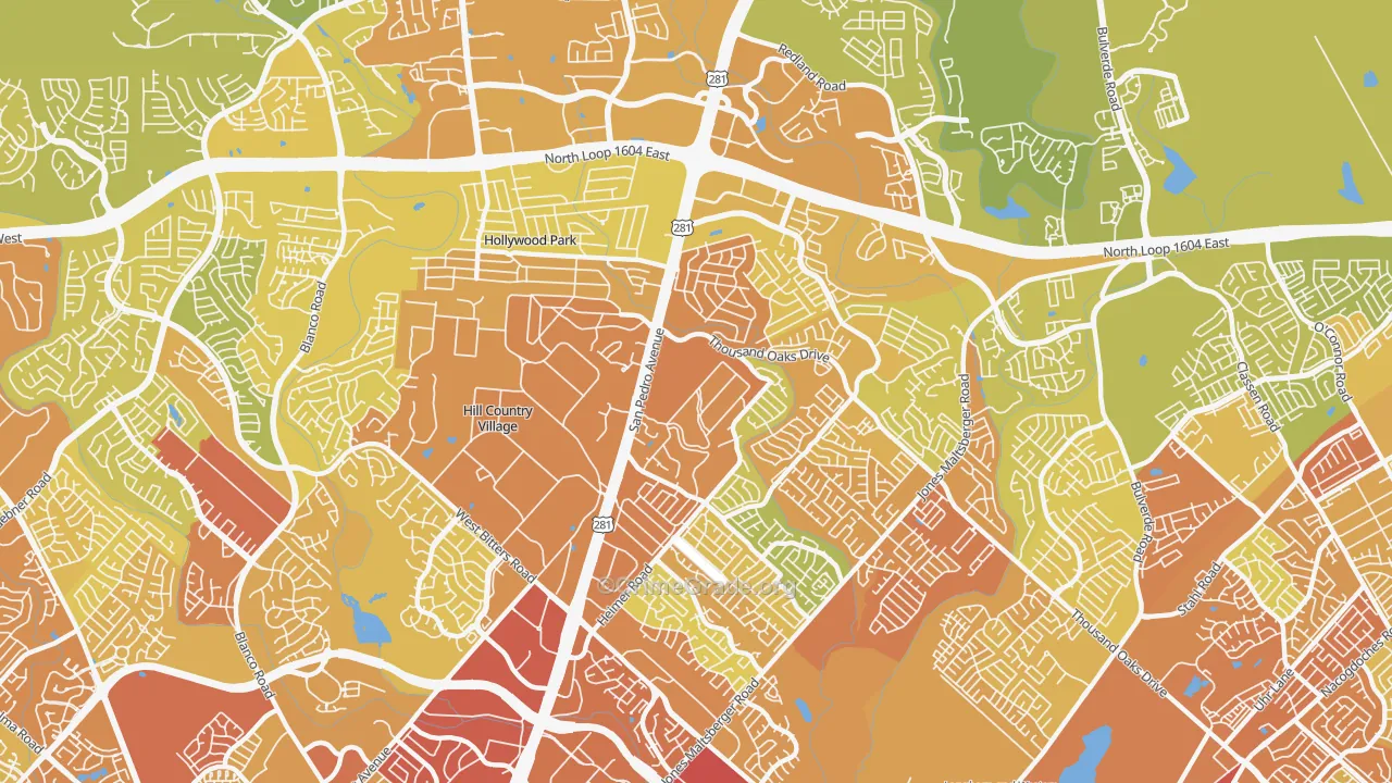 78232, TX Map of Vehicle Theft Rates