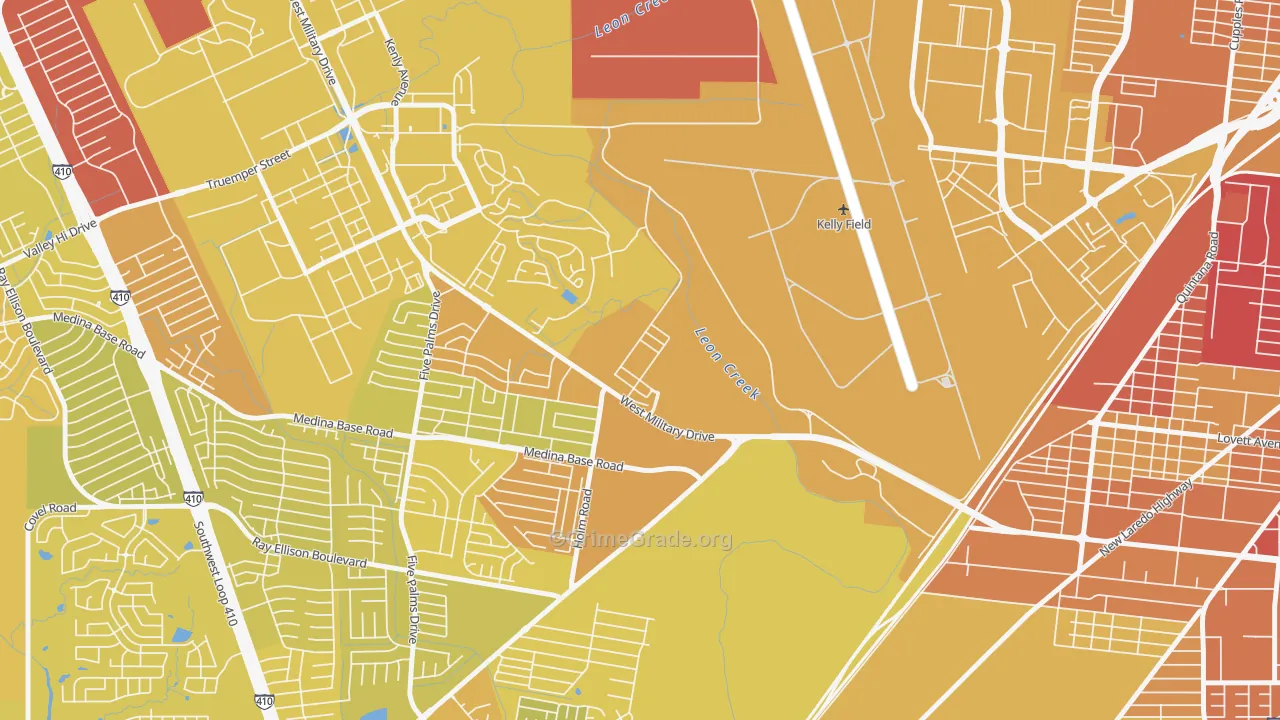78243, TX Map of Vehicle Theft Rates
