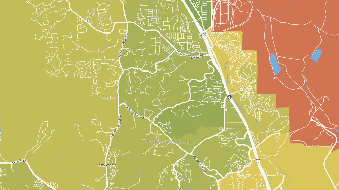 78255, TX Map of Vehicle Theft Rates