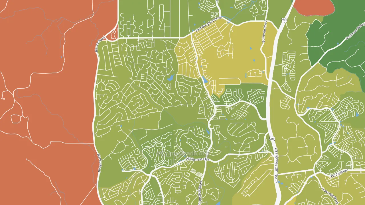 78260, TX Map of Vehicle Theft Rates