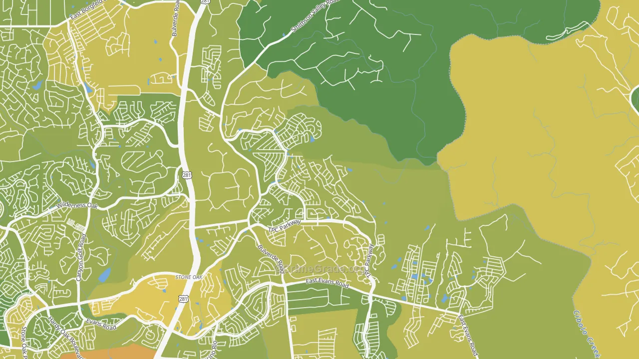 78261, TX Map of Vehicle Theft Rates