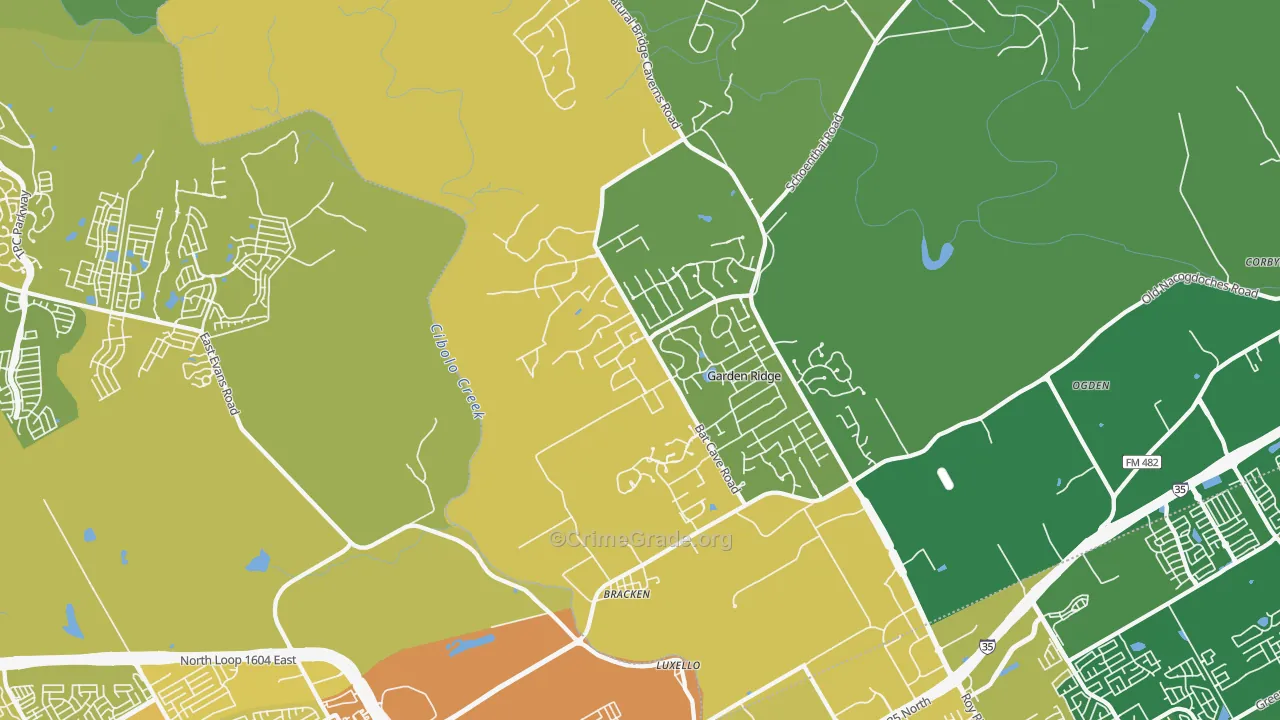 78266, TX Map of Vehicle Theft Rates