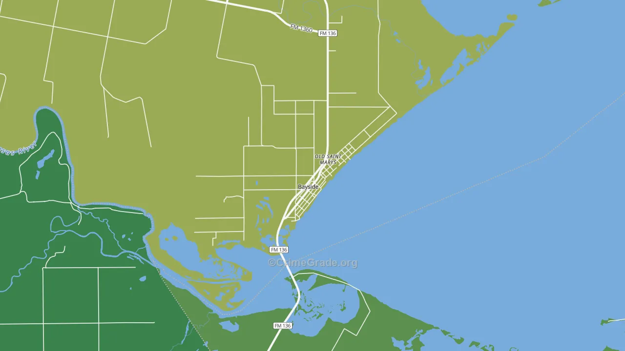 78340, TX Map of Vehicle Theft Rates