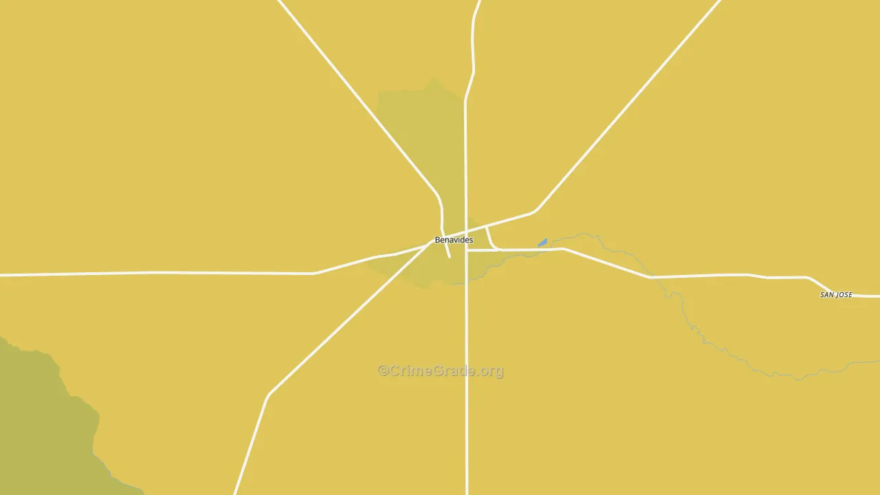 78341, TX Map of Vehicle Theft Rates