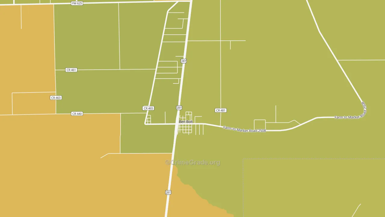 78342, TX Map of Vehicle Theft Rates