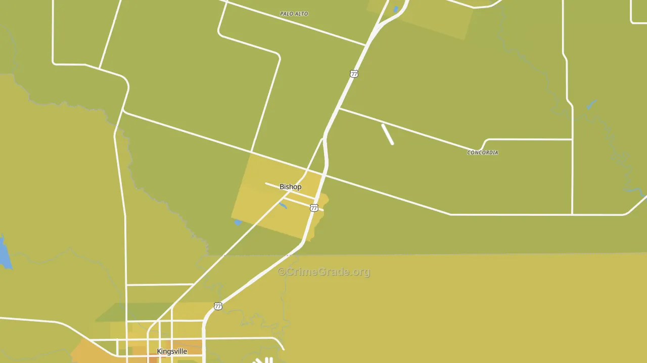 78343, TX Map of Vehicle Theft Rates