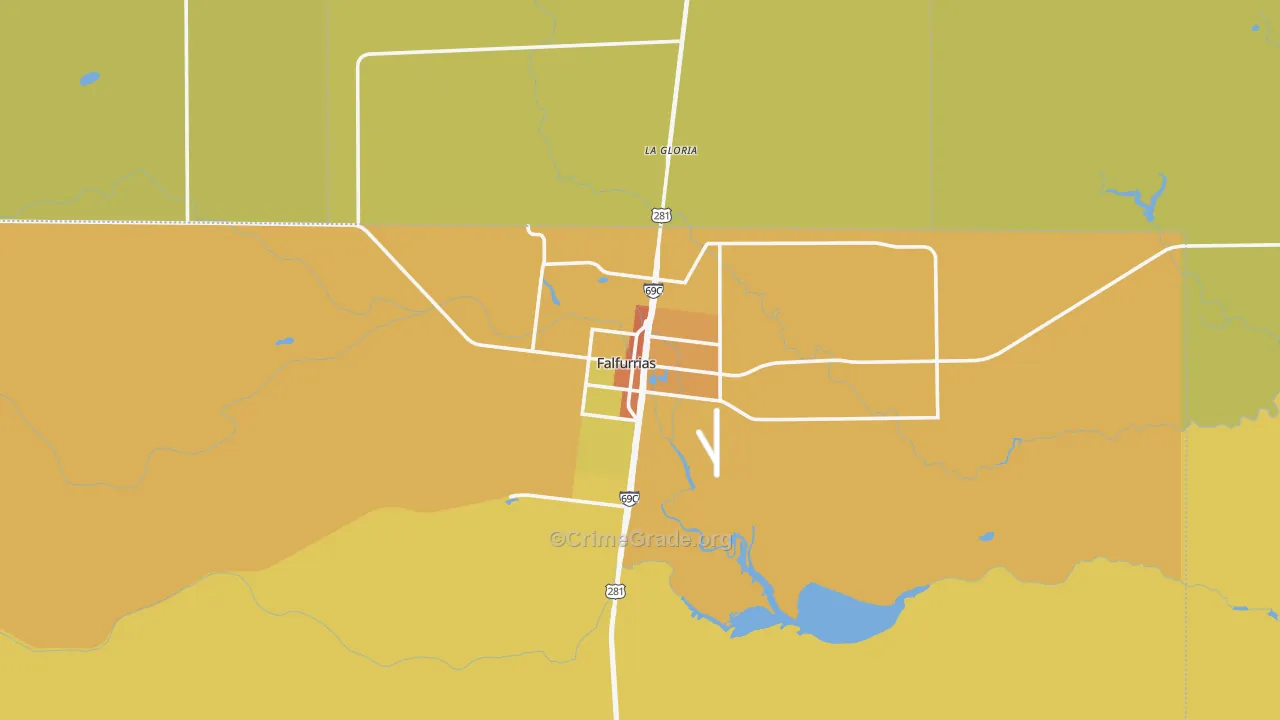 78355, TX Map of Vehicle Theft Rates