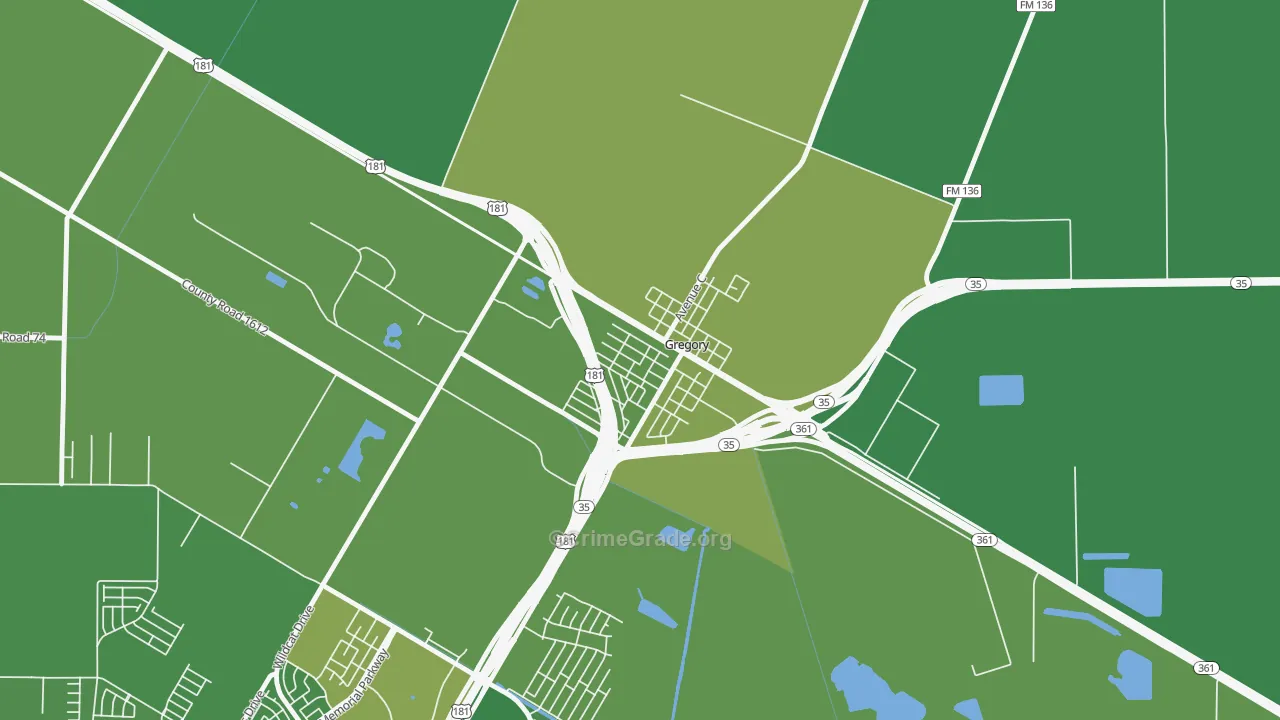 78359, TX Map of Vehicle Theft Rates