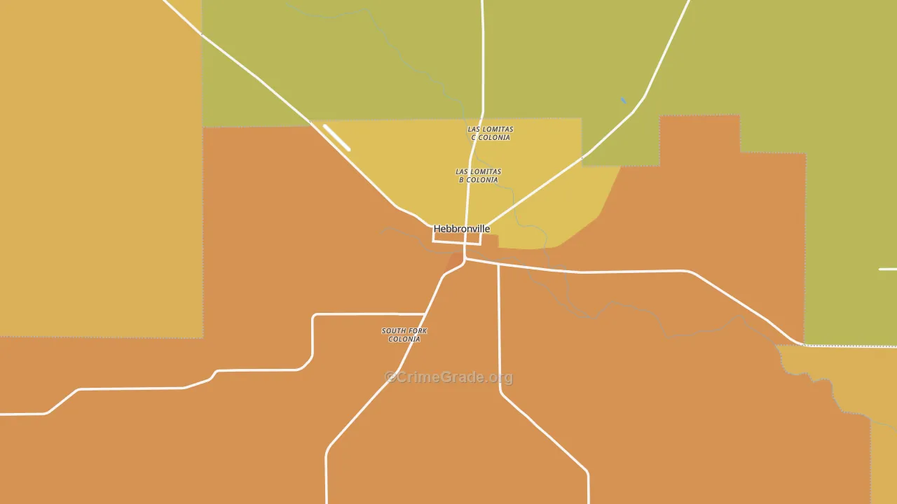 78361, TX Map of Vehicle Theft Rates