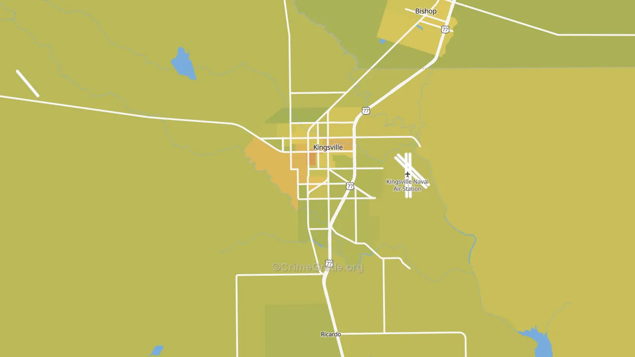 78363, TX Map of Vehicle Theft Rates