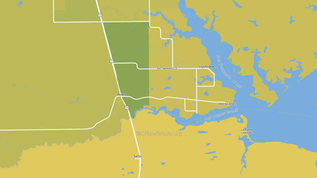 78379, TX Map of Vehicle Theft Rates