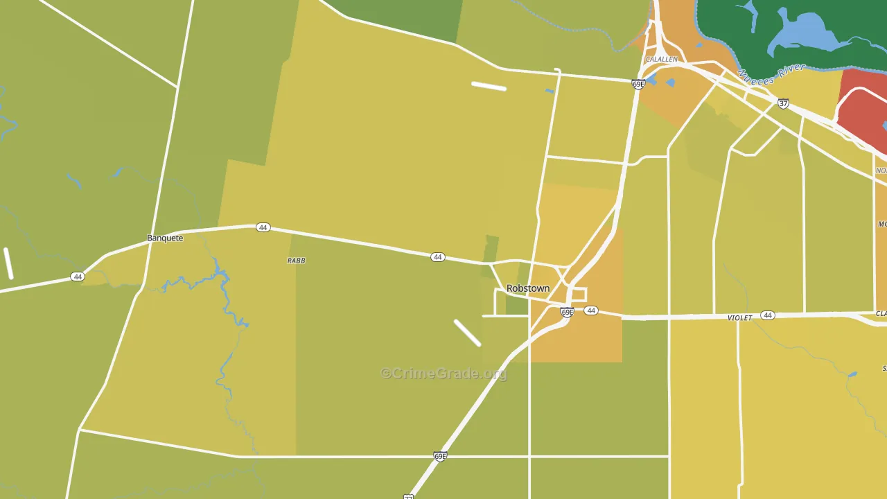 78380, TX Map of Vehicle Theft Rates