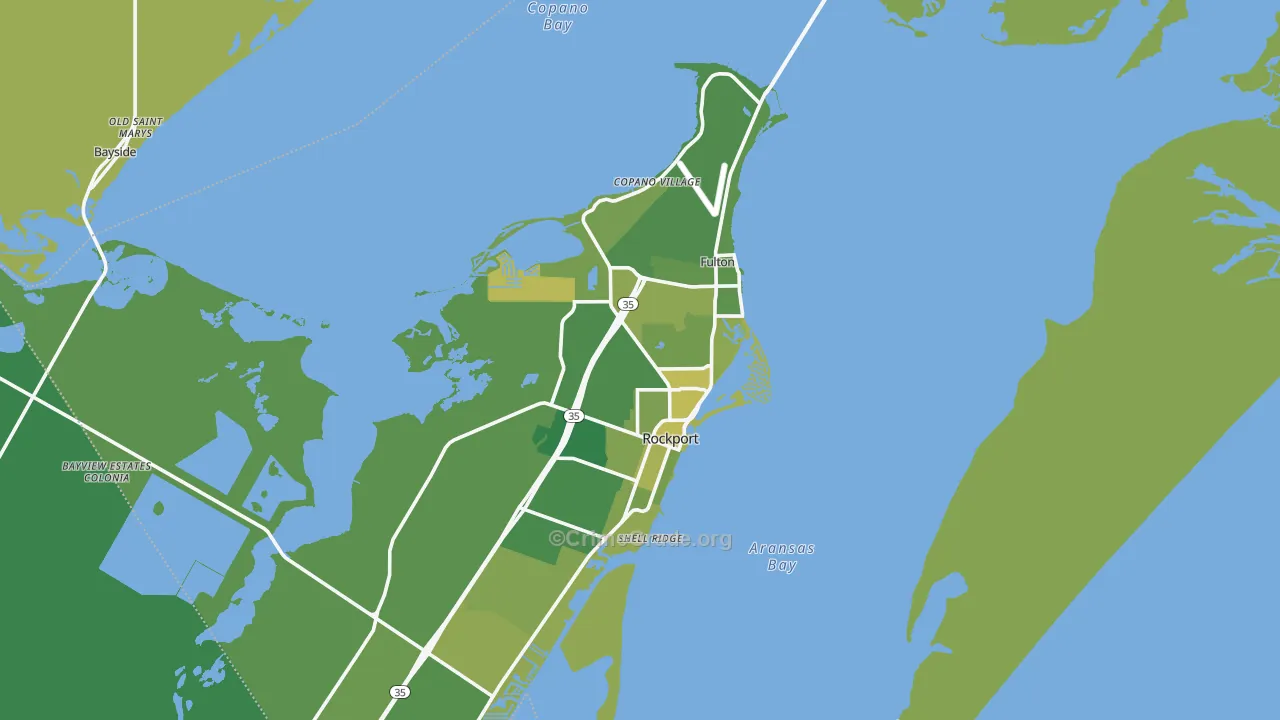 78382, TX Map of Vehicle Theft Rates