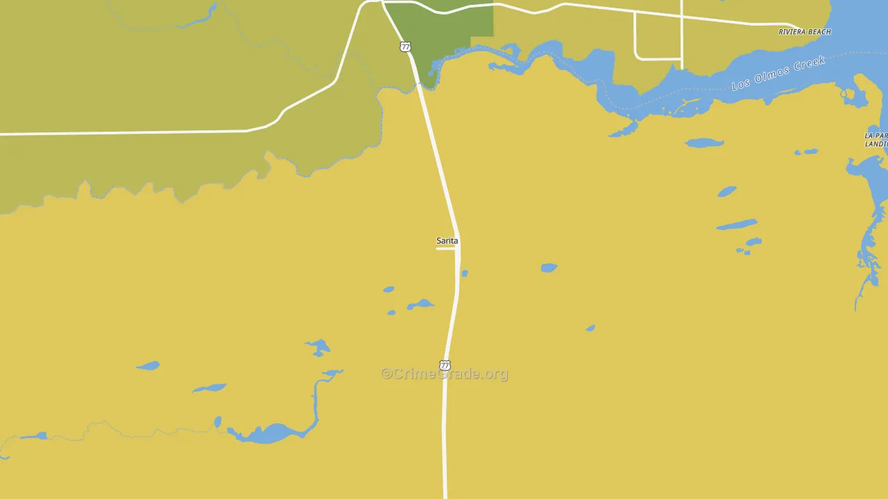78385, TX Map of Vehicle Theft Rates