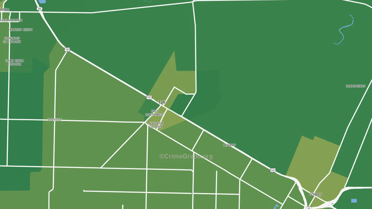 78390, TX Map of Vehicle Theft Rates