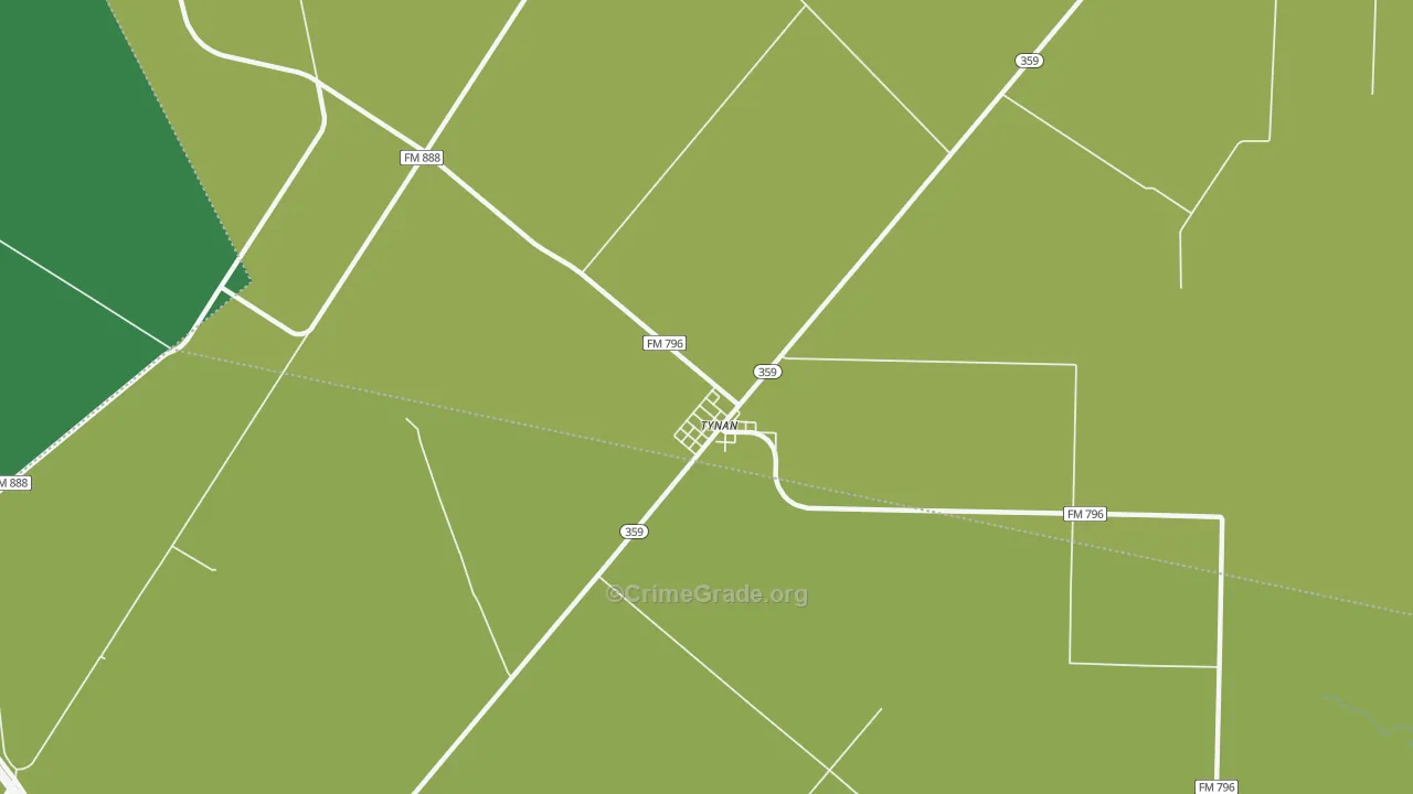 78391, TX Map of Vehicle Theft Rates