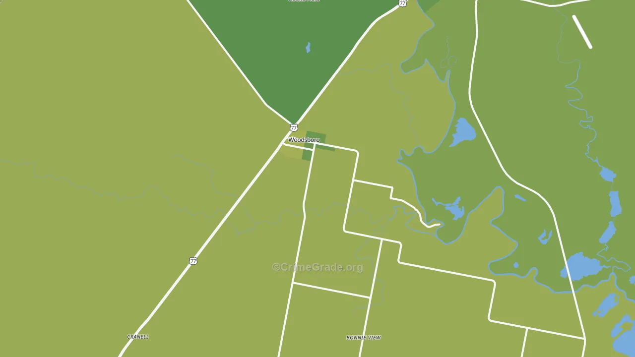 78393, TX Map of Vehicle Theft Rates