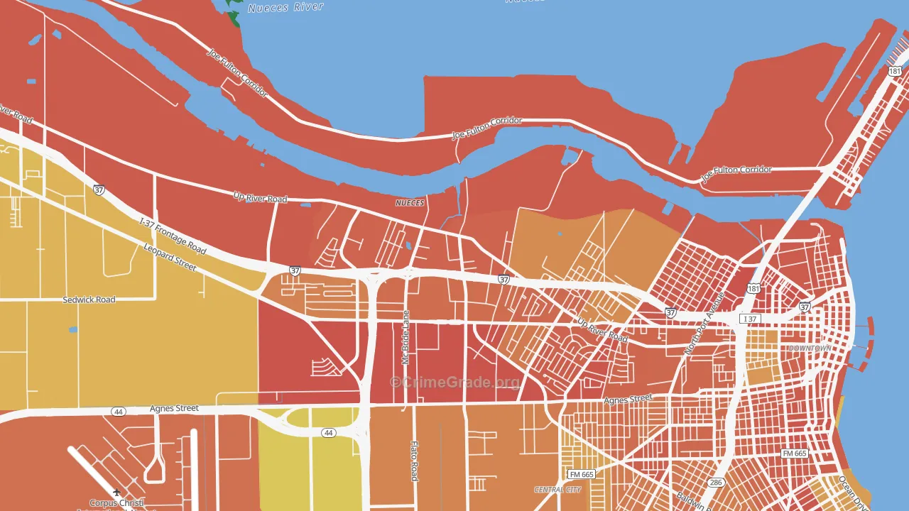 78407, TX Map of Vehicle Theft Rates