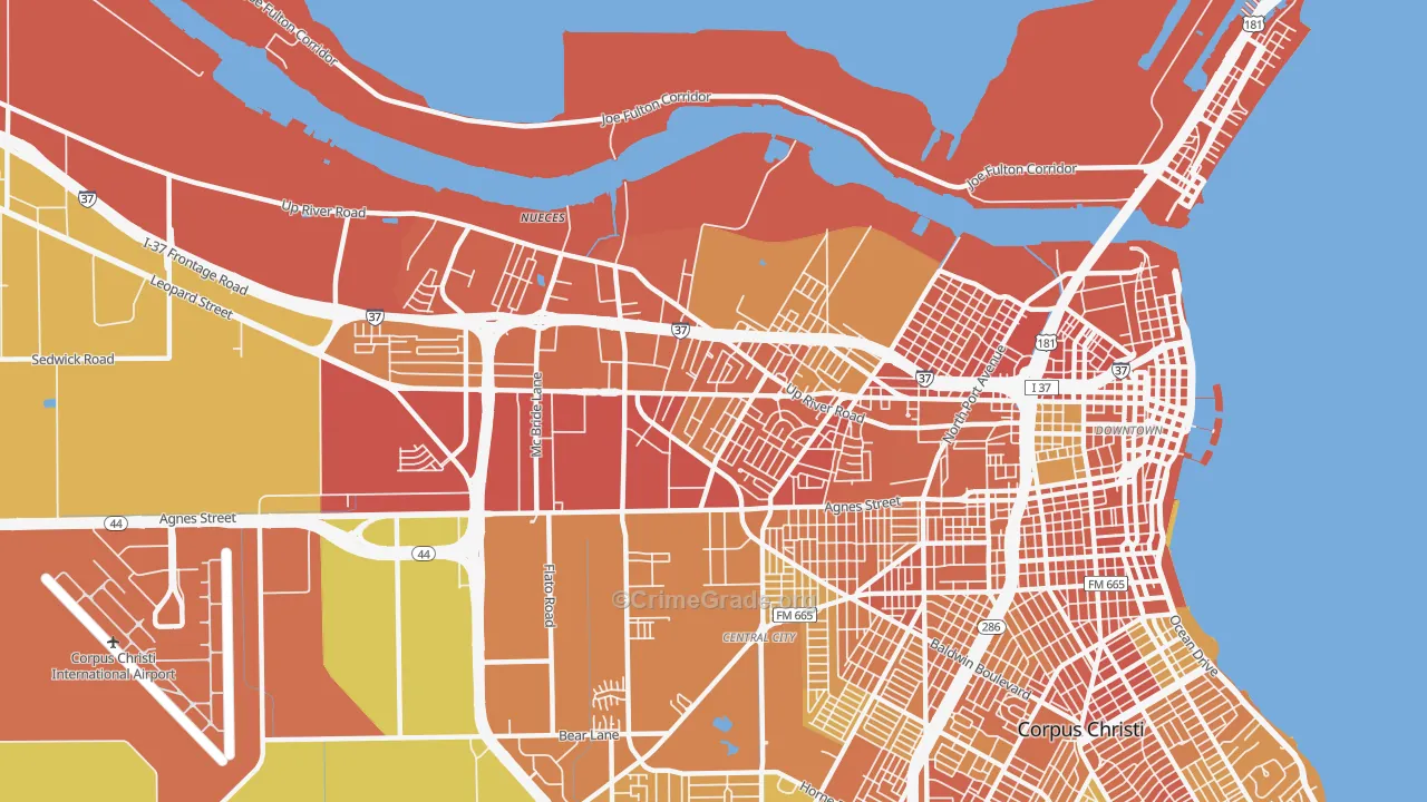 78408, TX Map of Vehicle Theft Rates