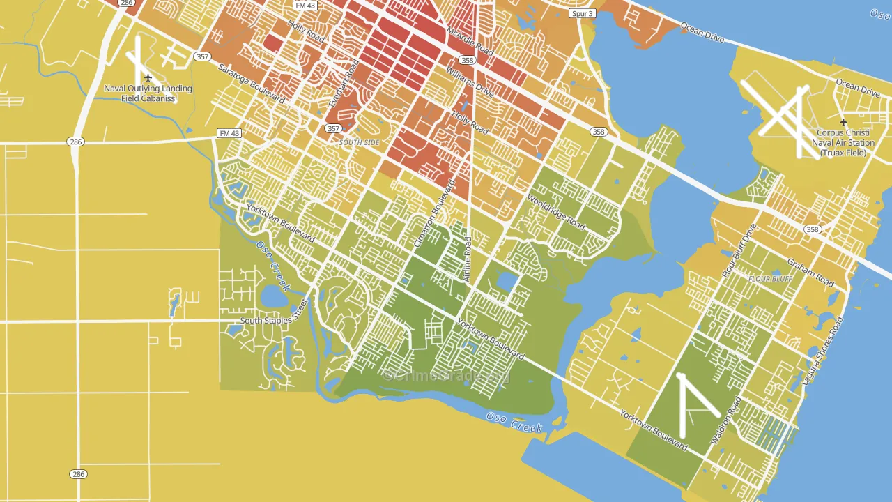 78414, TX Map of Vehicle Theft Rates