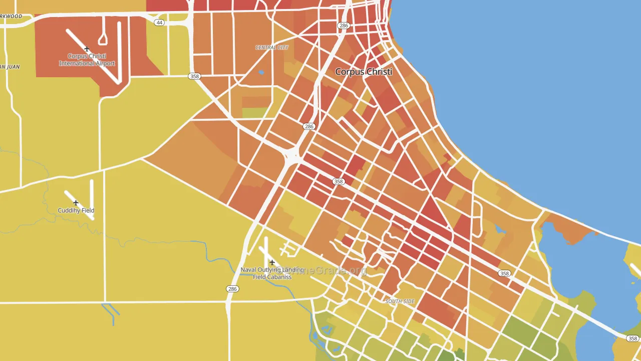 78415, TX Map of Vehicle Theft Rates
